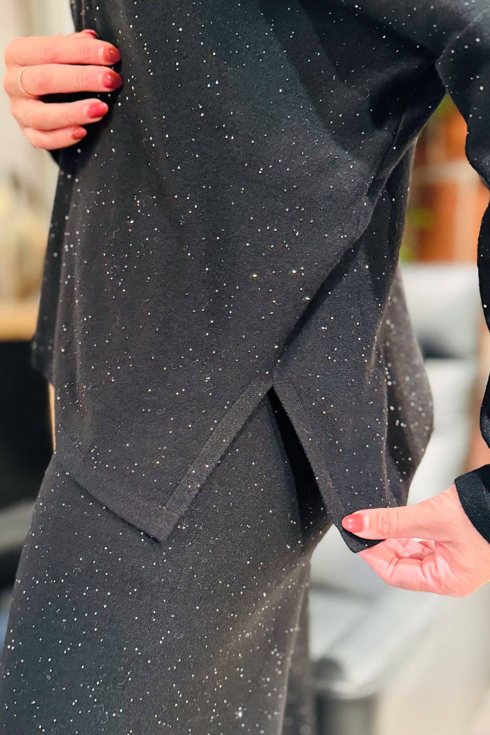 Joseph Ribkoff - Sparkle Wide Leg Trousers