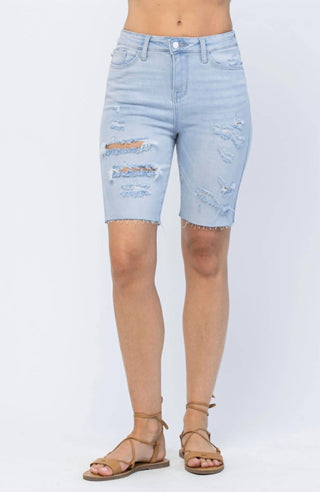 Judy Blue - High Waist Cutoff Bermuda Shorts