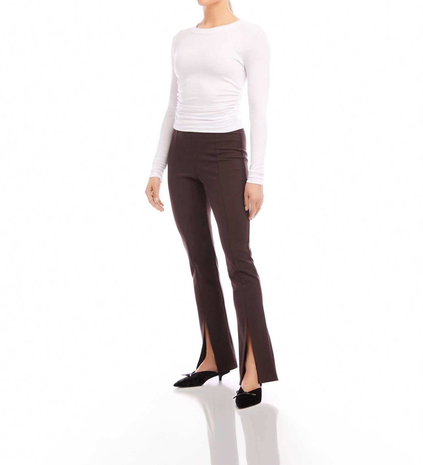 Fifteen Twenty - Long Sleeve Side Shirred Top