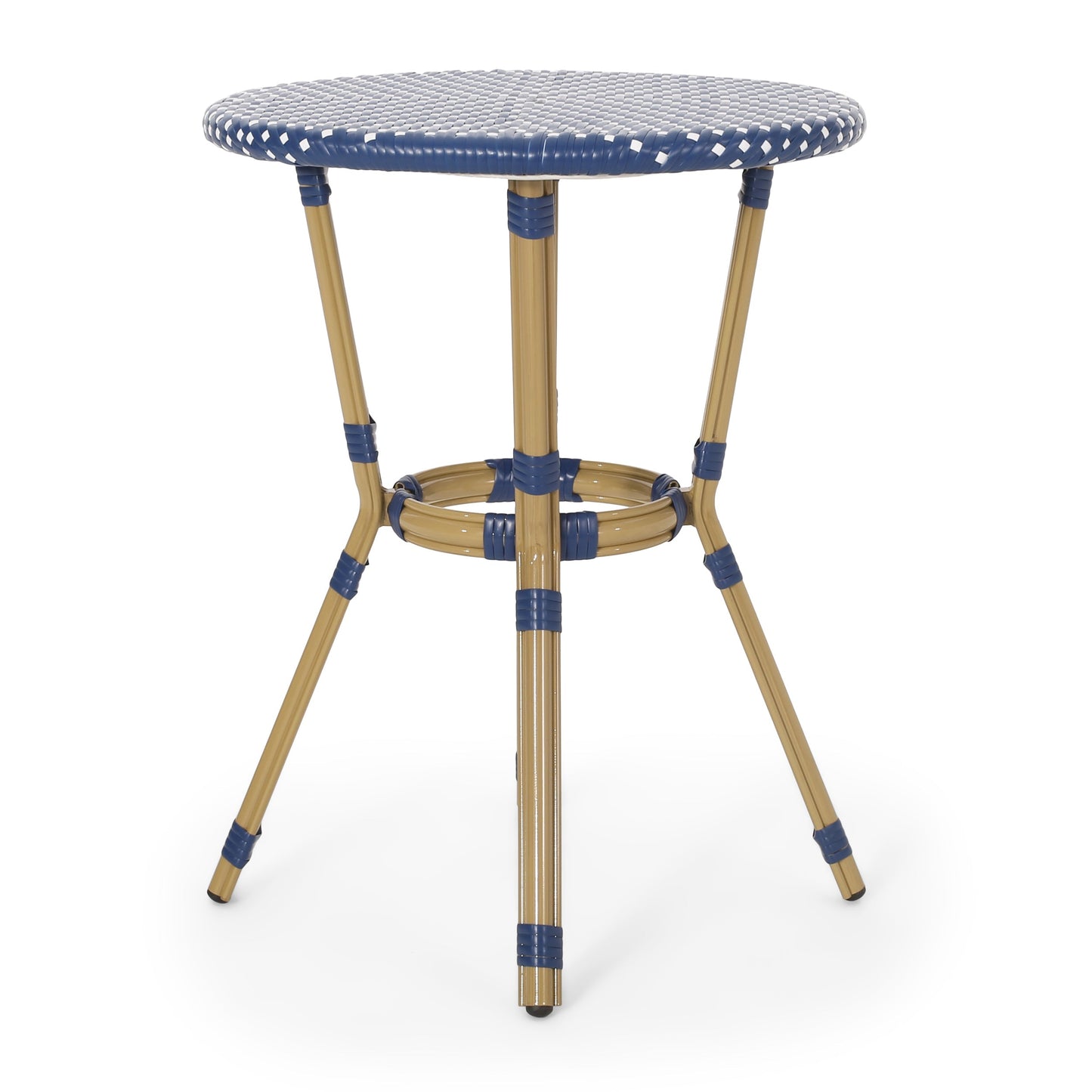 Outdoor PE Rattan and Aluminum 3 Piece French Bistro Set