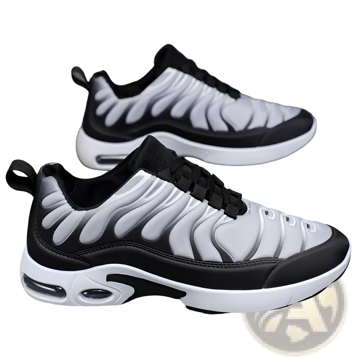 Air Cushion Running Shoes Flame Pattern Fashion Sneakers