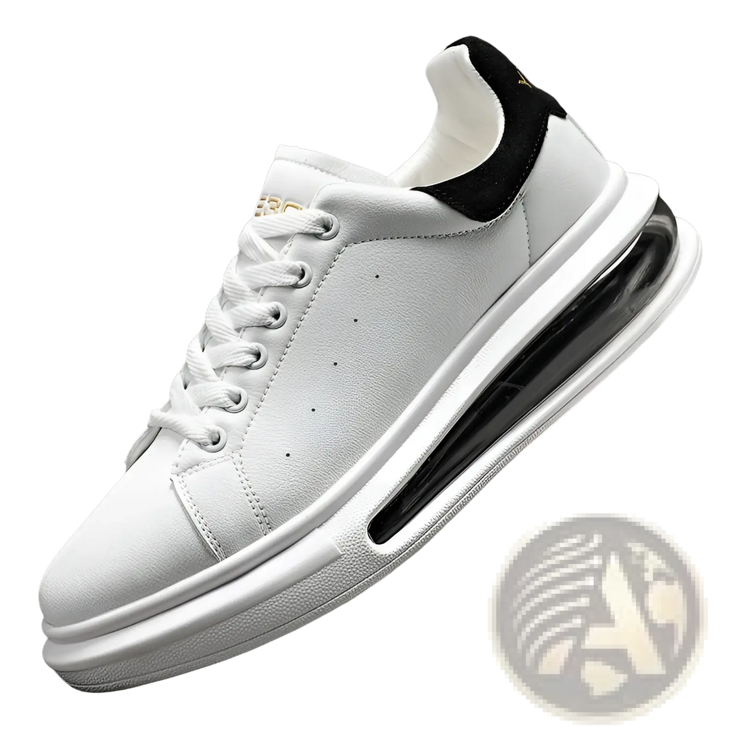 Air Cushion Sports Sneakers with Pu Leather Upper