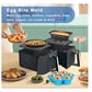 8 Quart Dual Basket Air Fryer Grill Rack and Accessory Set