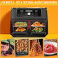 8 Quart Dual Basket Air Fryer Grill Rack and Accessory Set