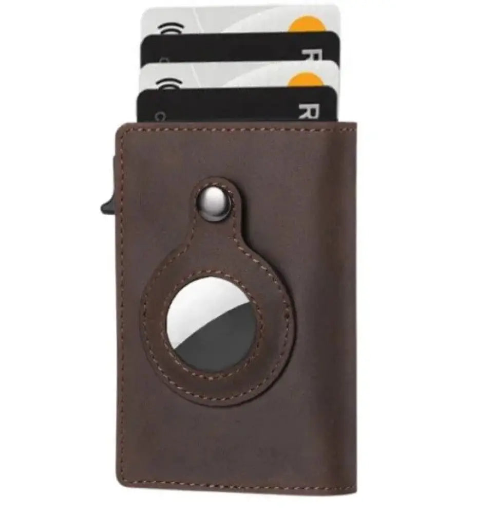 Rfid Slim Airtag Leather Wallet and Anti Theft Card Holder