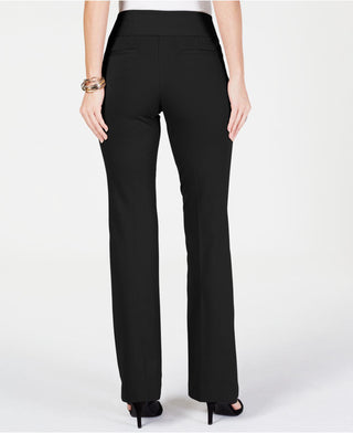 Alfani Women's Petite Snap Waist Trousers Black Size 8P