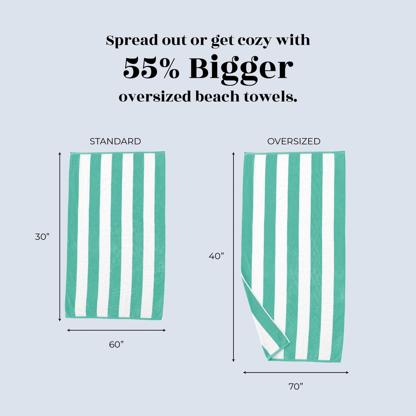 Cotton Velour Cabana Stripe Beach Towel - Novia Collection