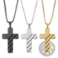 American Flag Bible Verse Cross Pendant Necklace