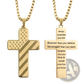 American Flag Bible Verse Cross Pendant Necklace