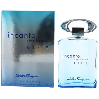 Salvatore Ferragamo Incanto Blue Eau De Toilette Spray for Men 3.4 Oz