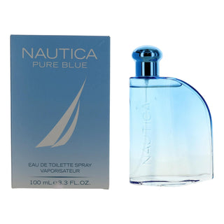 Nautica Pure Blue Eau De Toilette Spray for Men 3.3 Oz