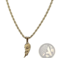 Angel Wing and Compass Pendant Rope Chain Necklaces