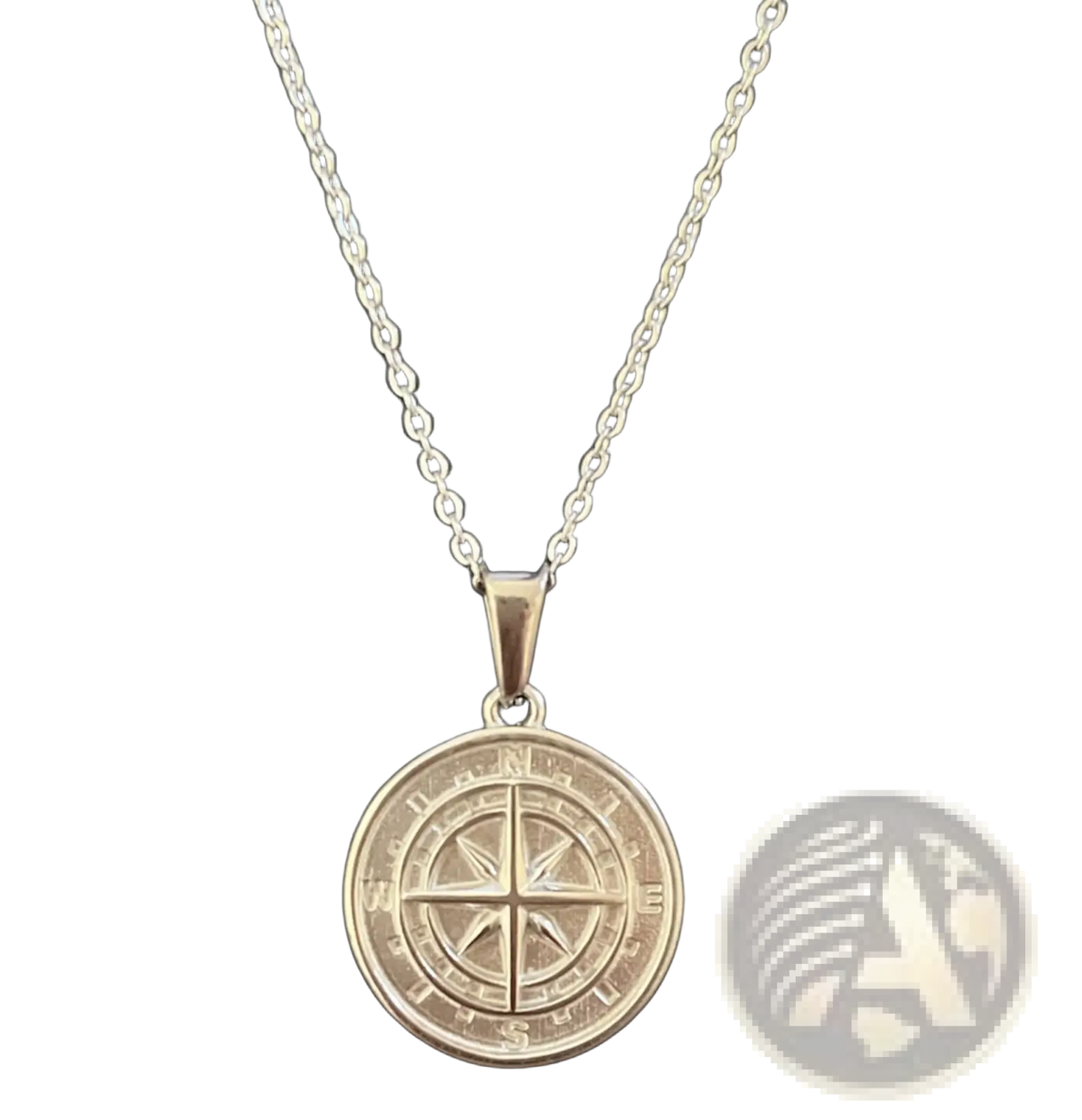 Angel Wing and Compass Pendant Rope Chain Necklaces