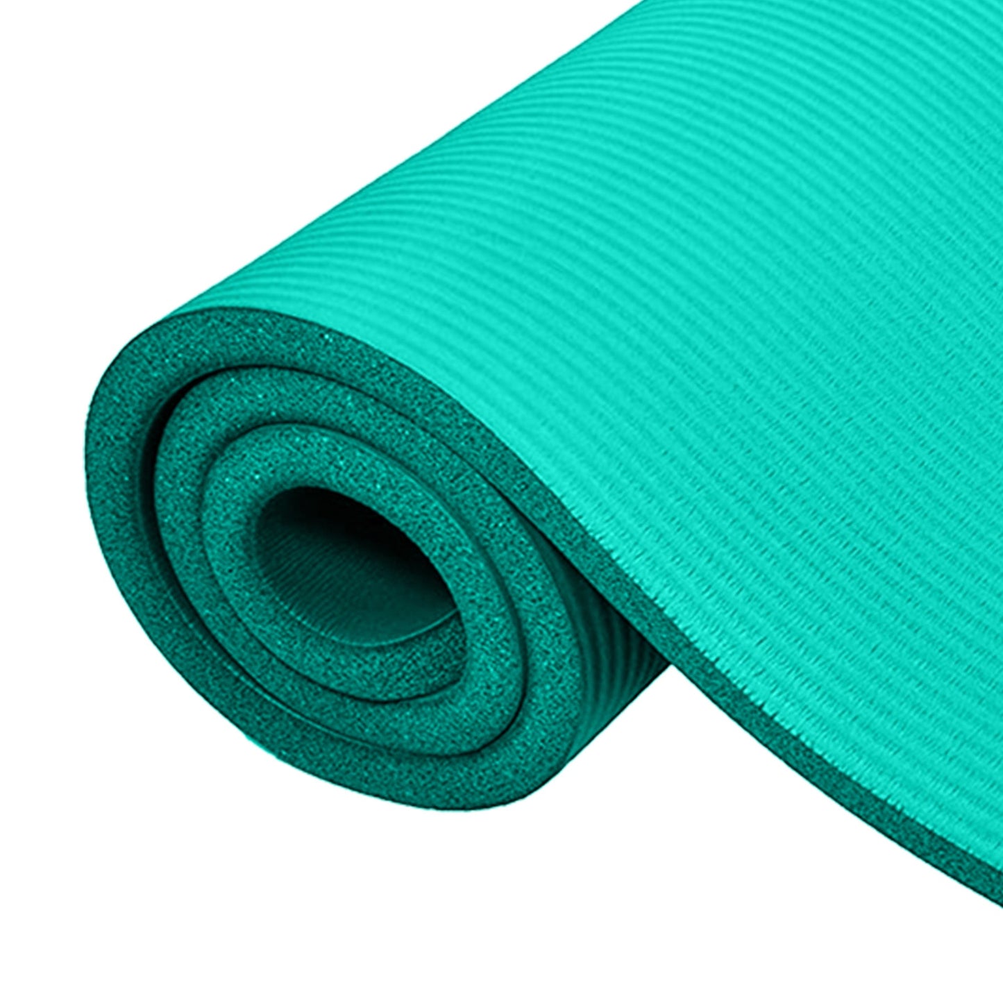 BalanceFrom Fitness GoCloud 1" Extra Thick Exercise Mat w/Carrying Strap, Green