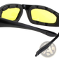 Anti-glare Yellow Lens Padded Motorcycle Riding Glasses 3 Pack