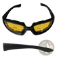 Anti-glare Yellow Lens Padded Motorcycle Riding Glasses 3 Pack