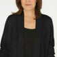 Karen Scott Women's Open-Front Cardigan Black Size Petite Small