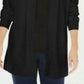 Karen Scott Women's Open-Front Cardigan Black Size Petite Small