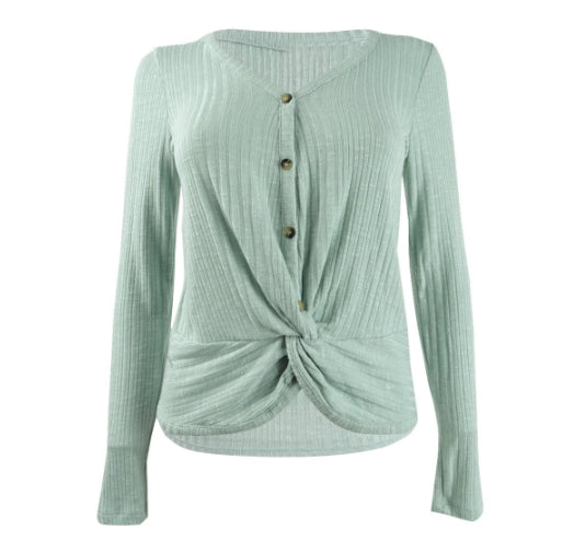 Karen Scott Women's Bateau-Neck Long-Sleeve Sweater Green Size Medium