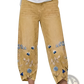 Artistic Printed and Embroidered Slimming Cropped Pants