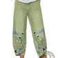Artistic Printed and Embroidered Slimming Cropped Pants