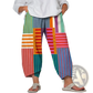 Artistic Printed and Embroidered Slimming Cropped Pants