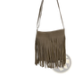 Artistic Tassel Canvas Shoulder Bag for Travel