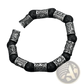 Asgard Silver Rune and Black Lava Stone Viking Bracelet