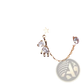 Asymmetrical Rhinestone Bear and Star Tassel Ear Cuffs