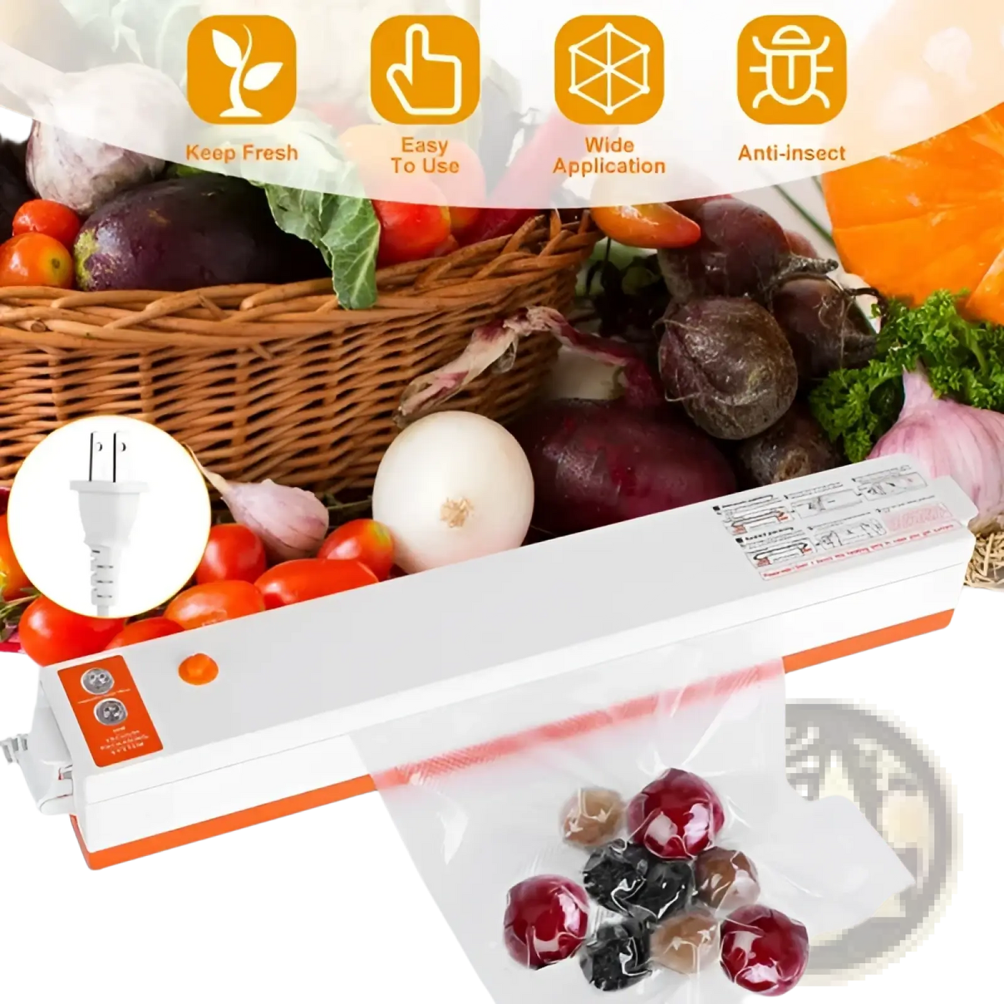 Automatic Food Vacuum Sealer Machine with 10 Bags
