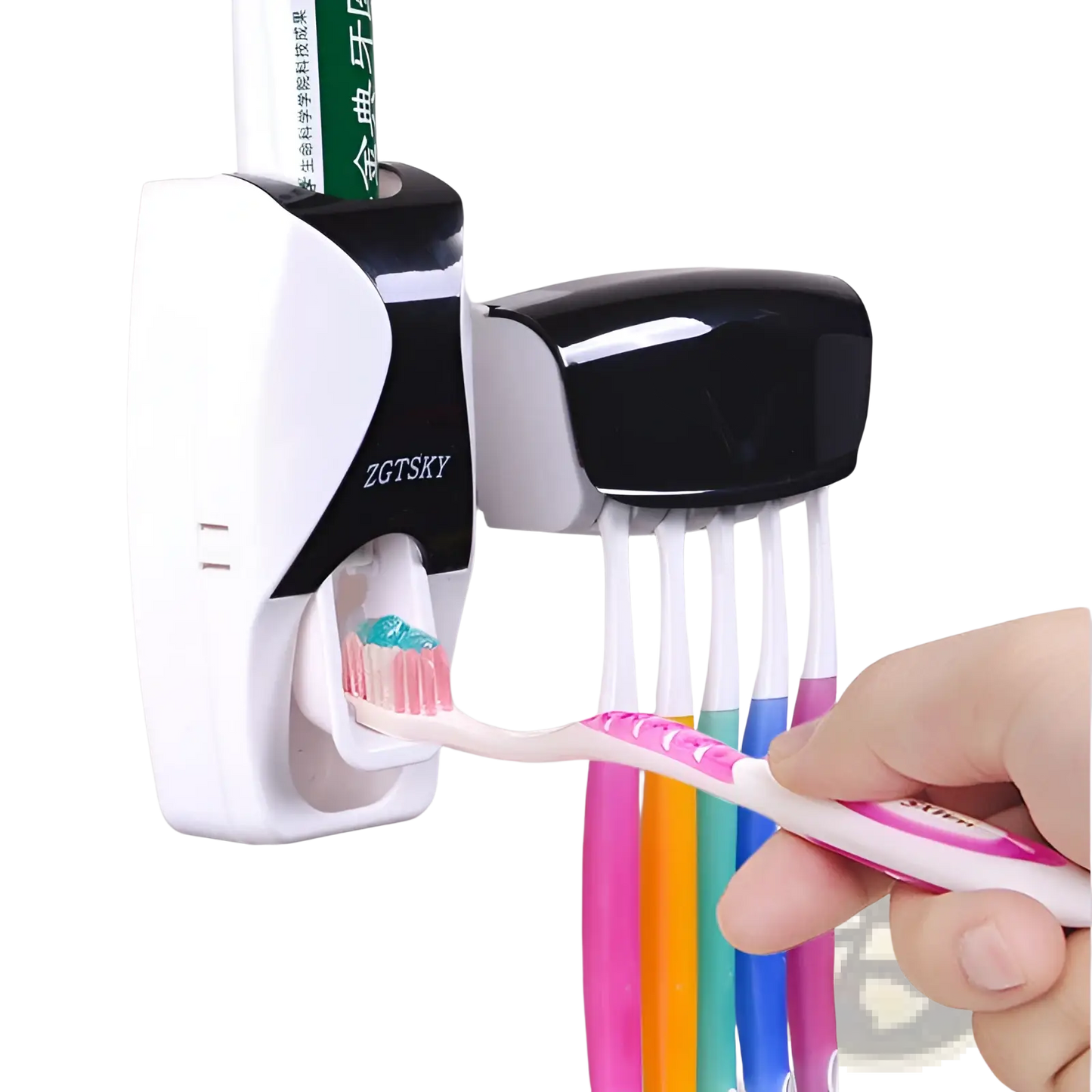 Automatic Toothpaste Dispenser and Toothbrush Holder Set