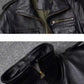 Men's Autumn Winter Tactical Workwear Leather Jacket