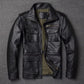 Men's Autumn Winter Tactical Workwear Leather Jacket