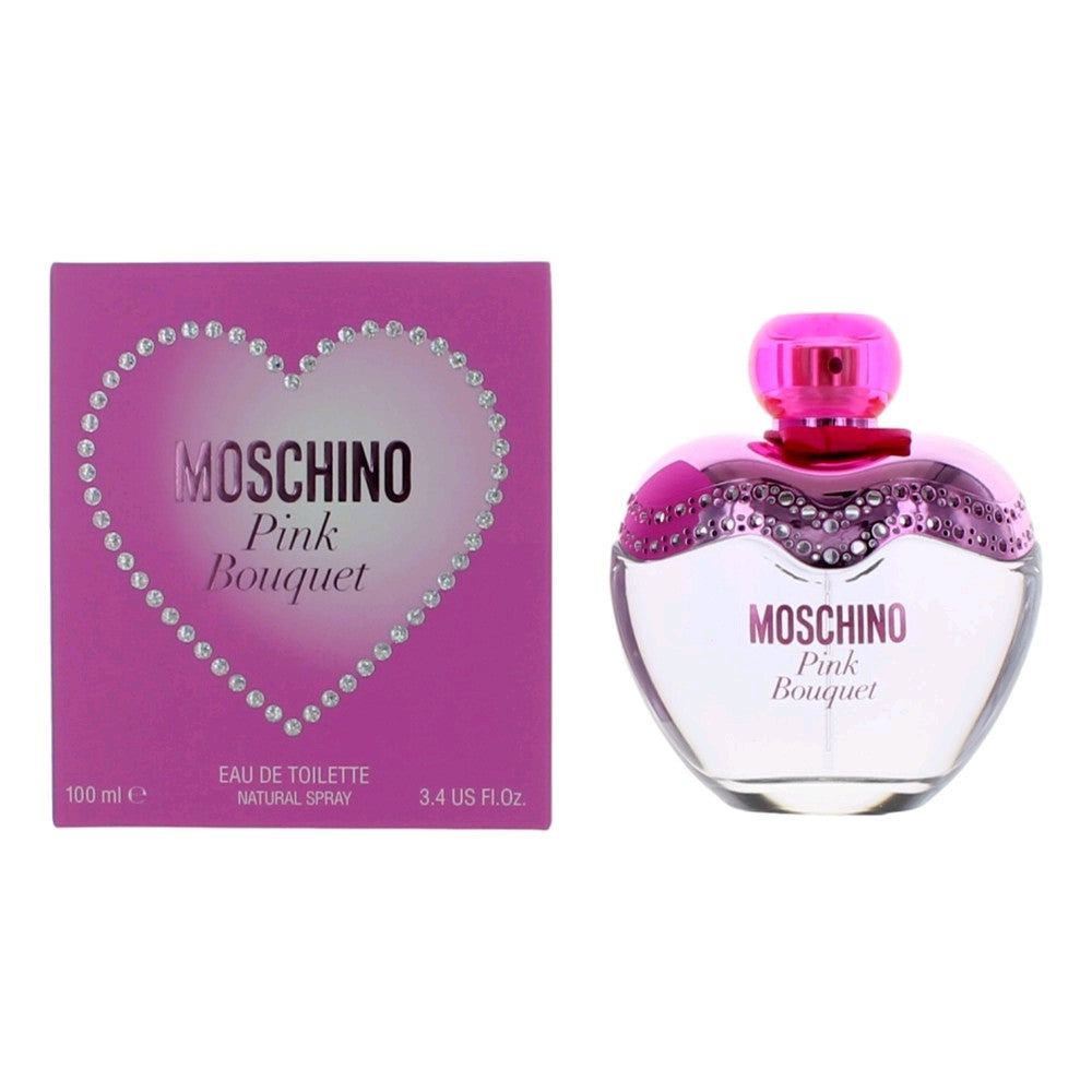 Moschino Pink Bouquet Eau De Toilette Spray for Women 3.4 Oz