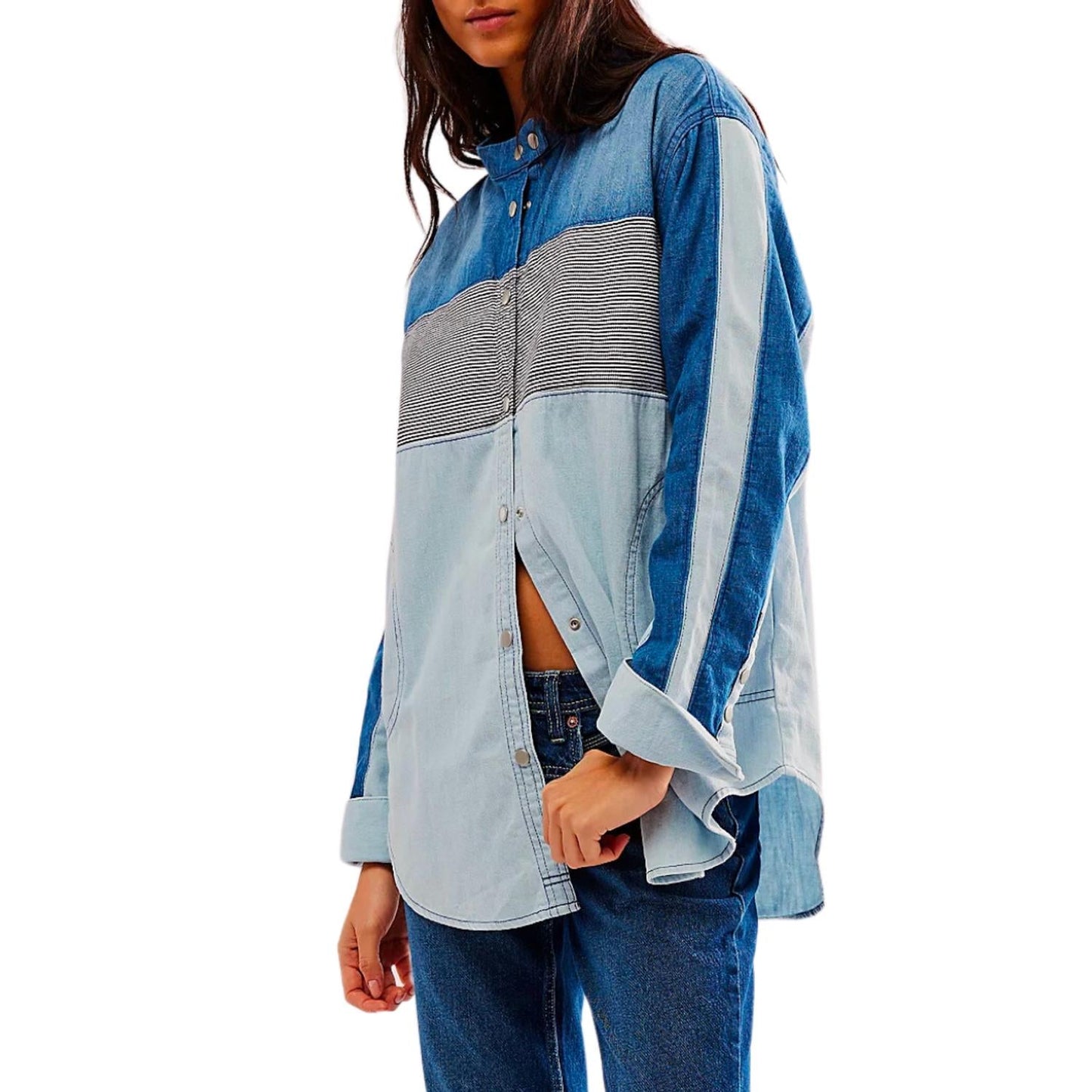 Free People - MOTO COLORBLOCK SHIRT
