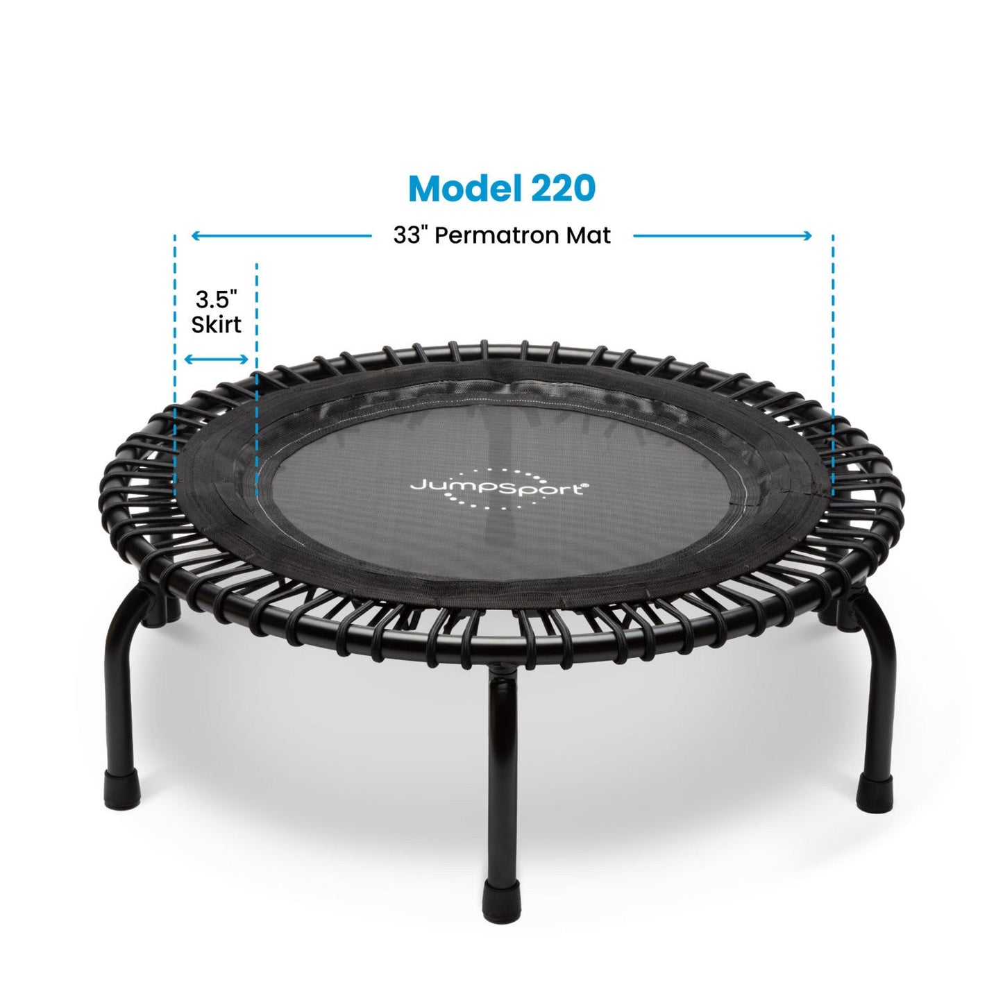 JumpSport 220 Small Rebounder for Adults, 39" ESSENTIAL Home Fitness Trampoline