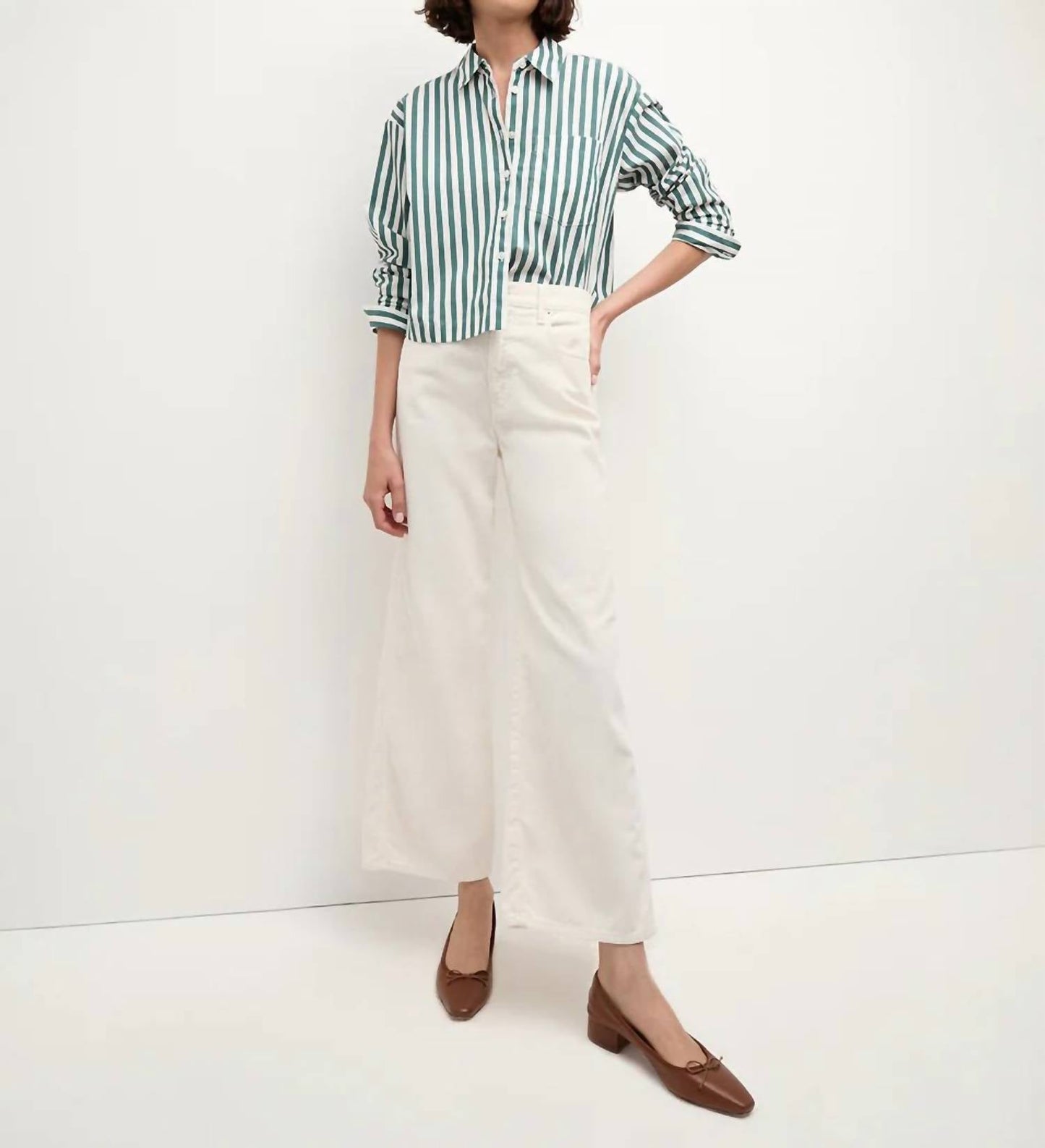 Veronica Beard - Taylor Corduroy Cropped High Rise Wide