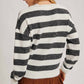 Bluivy - Women's Inner Tank Top Fuzzy Striped Knit Sweater