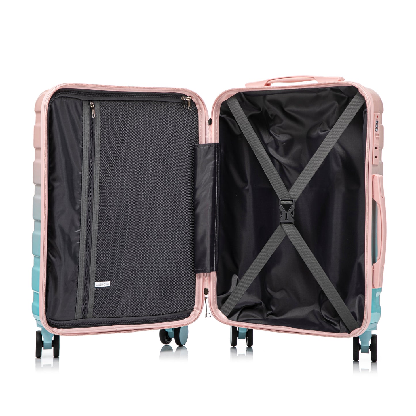 14"/20" 2-Pieces PC Spinner Wheel Carry On Luggage Set