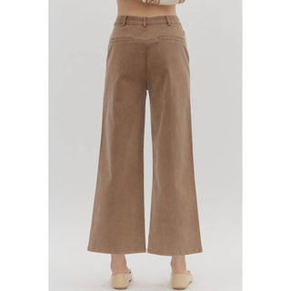 Entro - High Waist Wide Leg Pocket Pants
