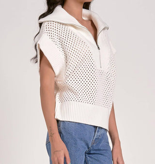 Elan - Half Zip Collared Sweater