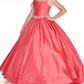 Rachel Allan - Embellished Taffeta Pageant Ball Gown