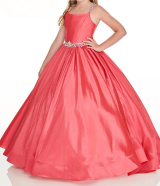 Rachel Allan - Embellished Taffeta Pageant Ball Gown