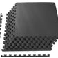 BalanceFrom Fitness 24 Sq Ft Interlocking EVA Foam Exercise Mat Tiles, Black