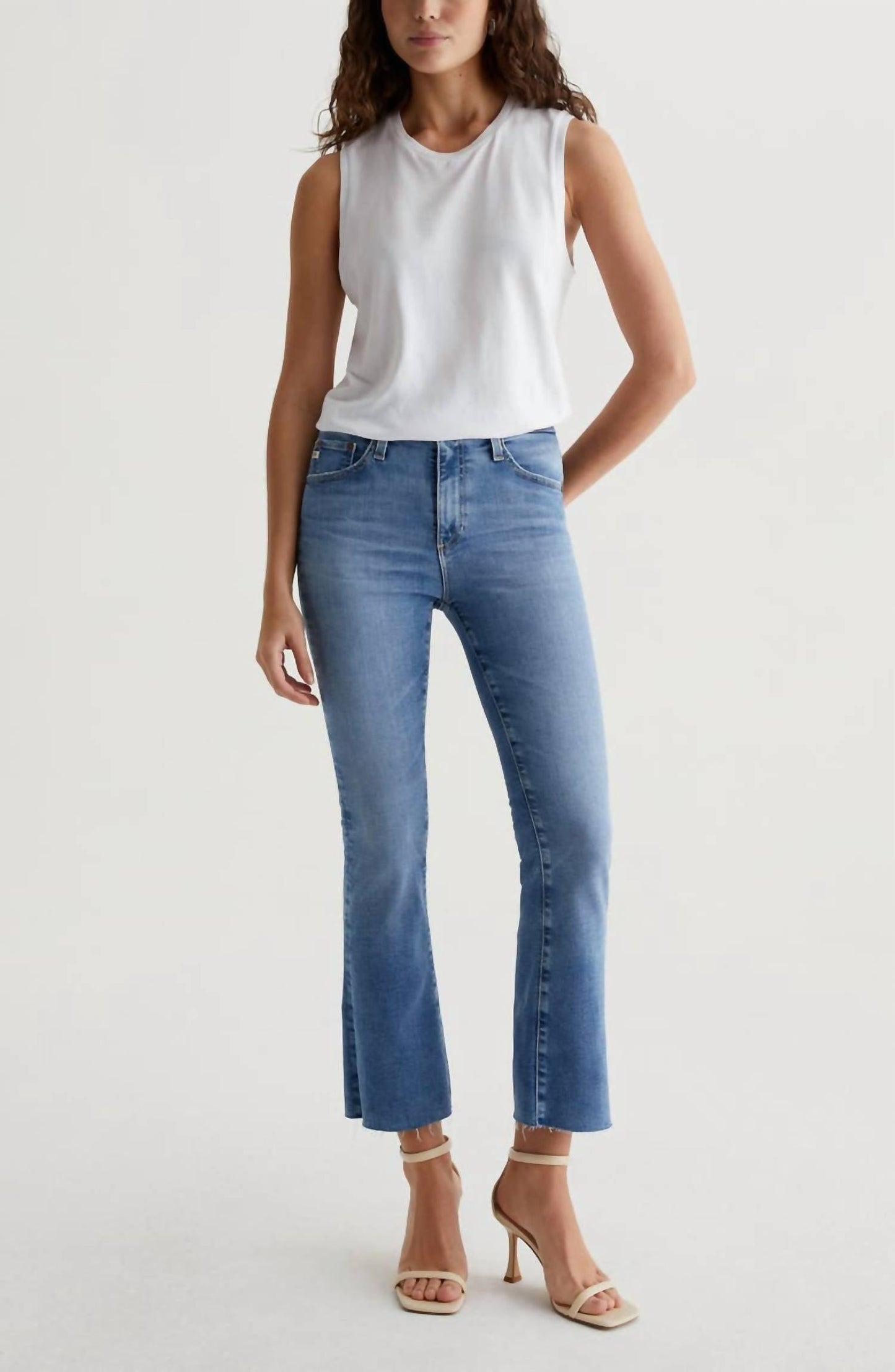 Ag Jeans - Farrah Mid Rise Crop Bootcut Jeans