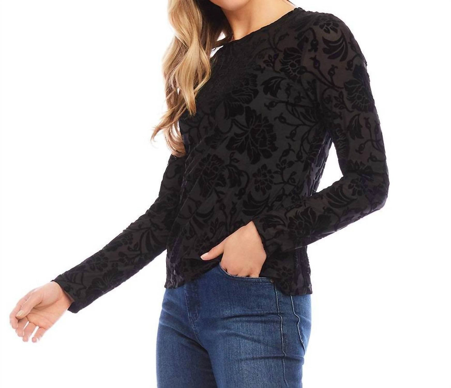 Karen Kane - Velvet Burnout Top