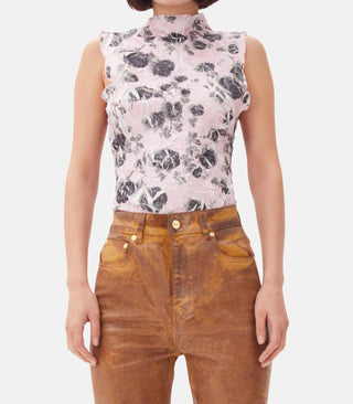 Ganni - Floral Printed Top