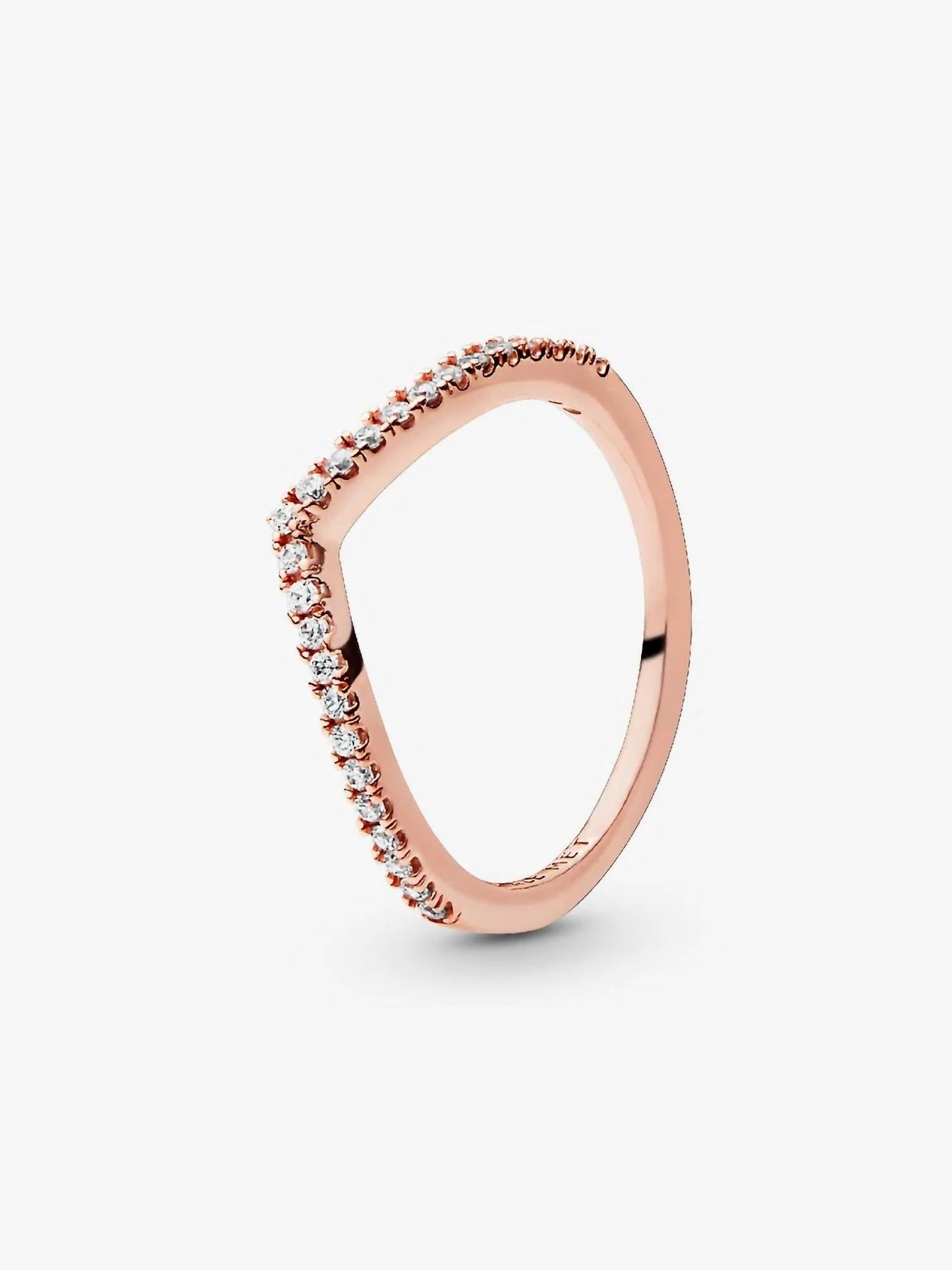 Pandora - Women's Sparkling Wishbone Ring
