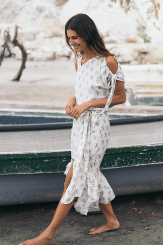 Guadalupe Design - Azure Midi Skirt