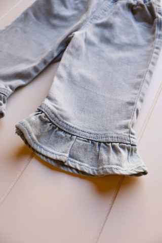Axel & Rose - Girl's Denim Flare Ruffle Pants